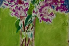 The Last Lilacs, 2020, 14" x 18". oil on canvas