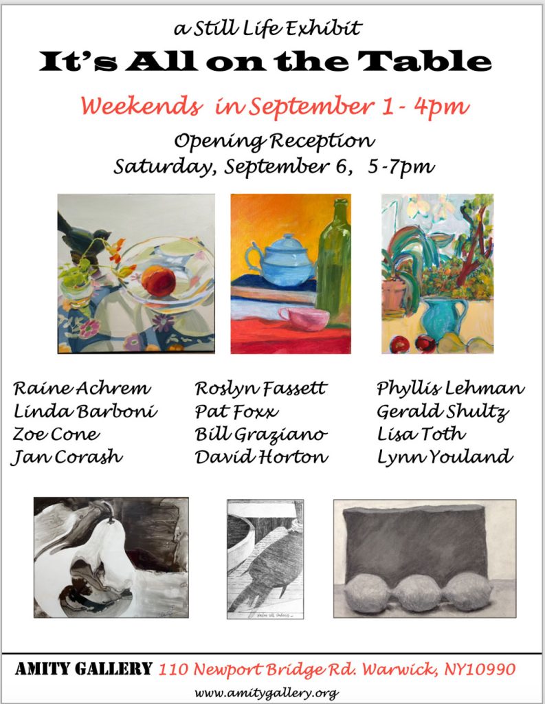 It's All on the Table, a still life exhibit